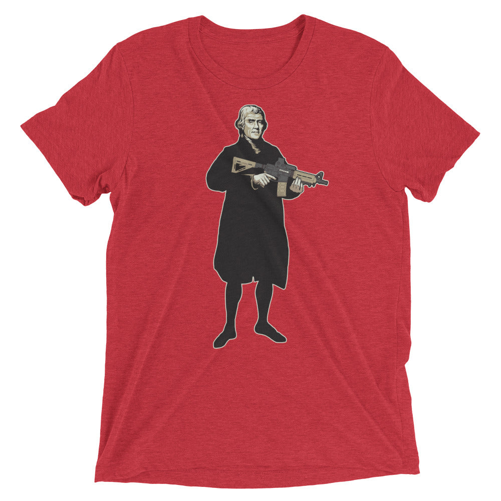 Thomas Jefferson With a Carbine Tri-Blend T-Shirt