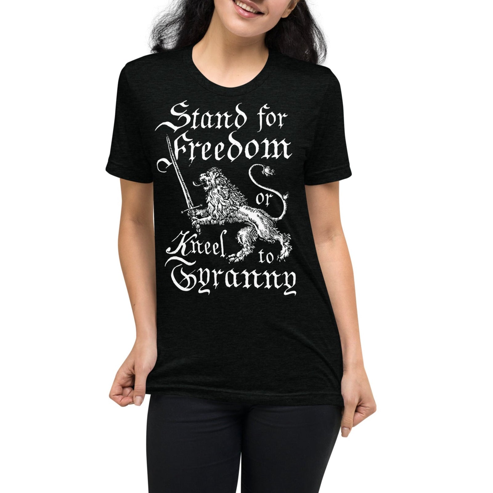 Stand for Freedom or Kneel to Tyranny Tri-blend T-Shirt