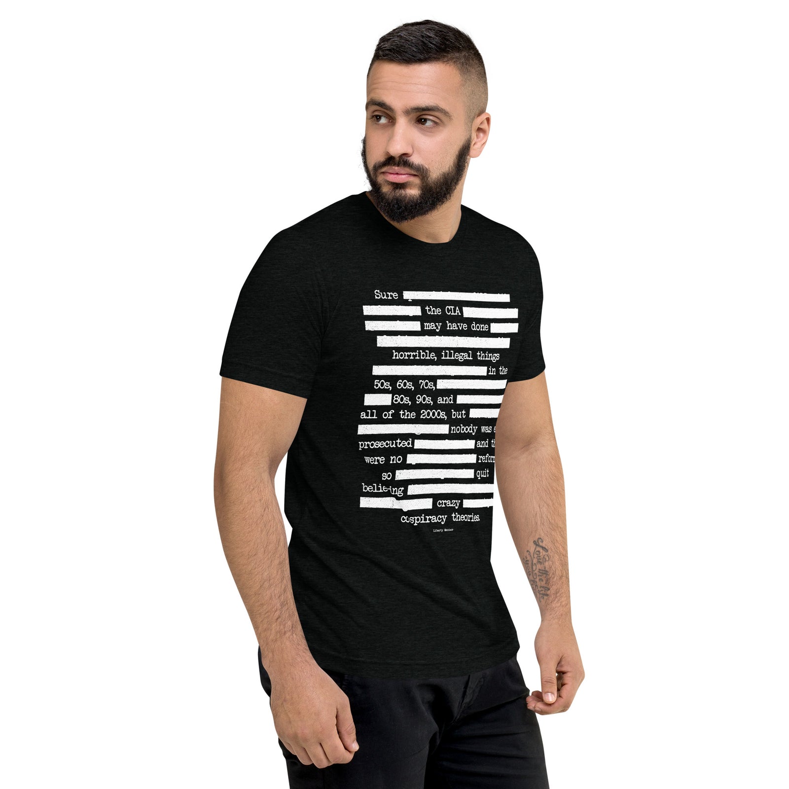 CIA Redaction Unisex Tri-Blend Track Shirt