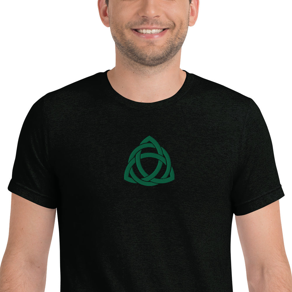 Trinity Knot Embroidered Tri-Blend T-Shirt