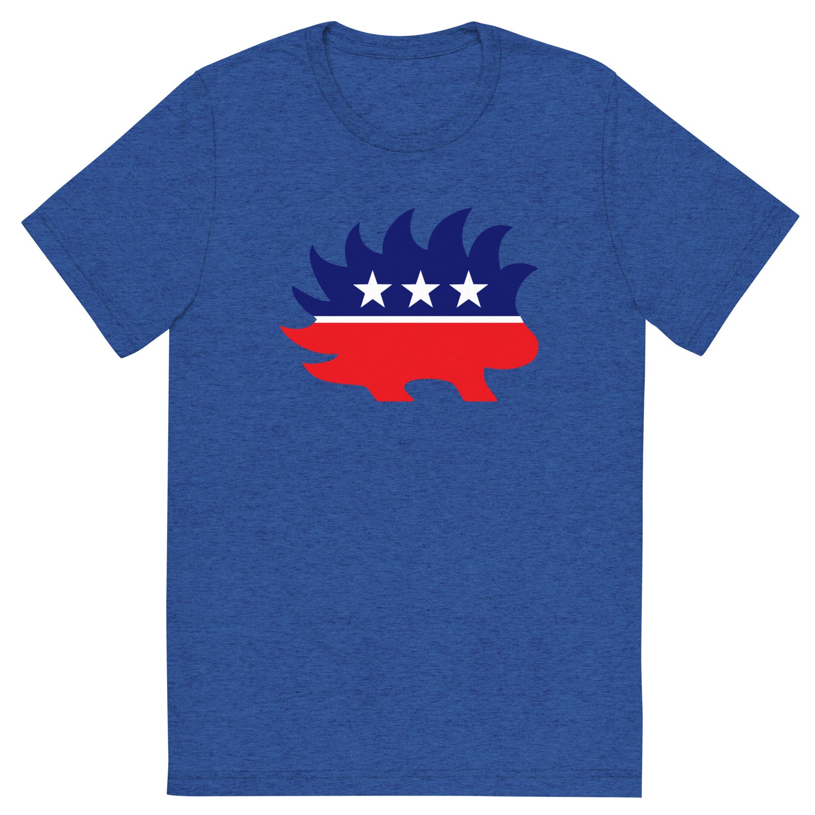 Porcupine Libertarian Mascot Tri-Blend T-Shirt