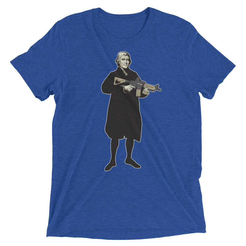 Thomas Jefferson With a Carbine Tri-Blend T-Shirt