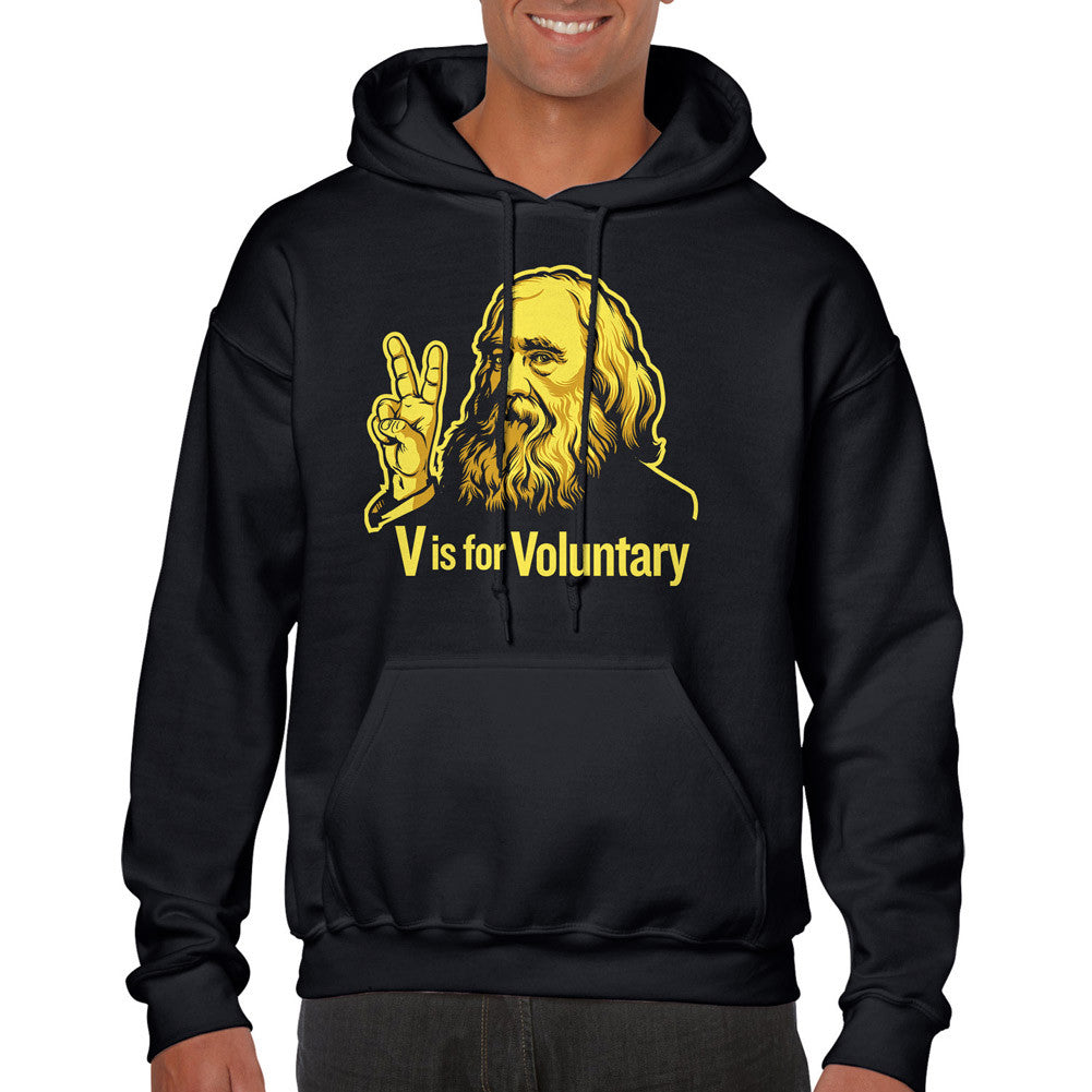 V Is For Voluntary Lysander Spooner Hoodie Sweatshirt