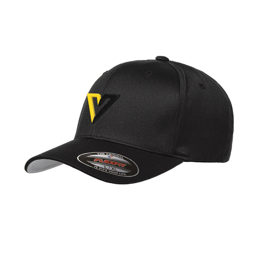 Voluntaryist V 3D Embroidered Flexfit Fitted Cap