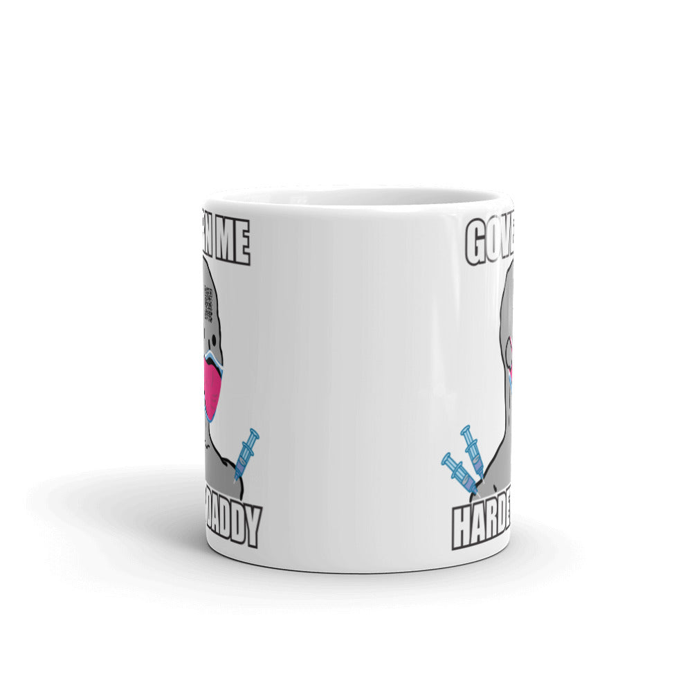 Govern Me Harder Daddy White glossy mug