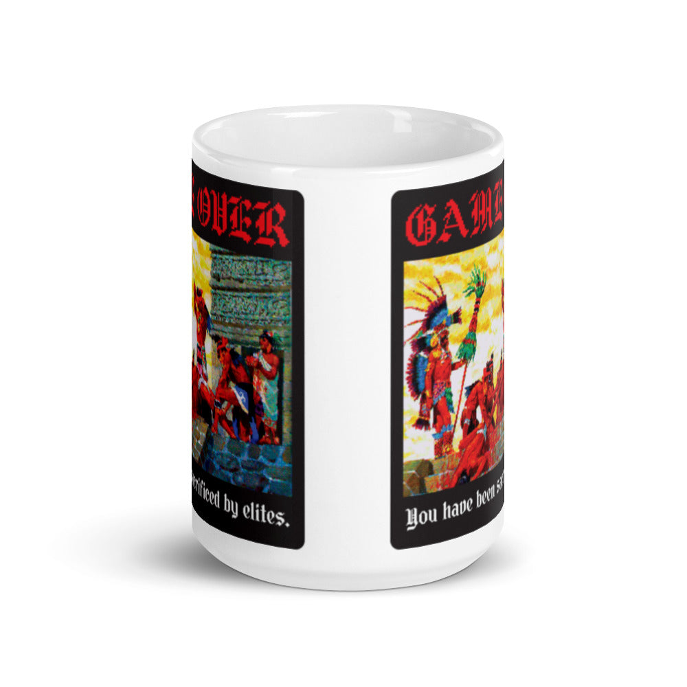 Game Over You Have Been Sacrificed By Elites Pixel Art Mug