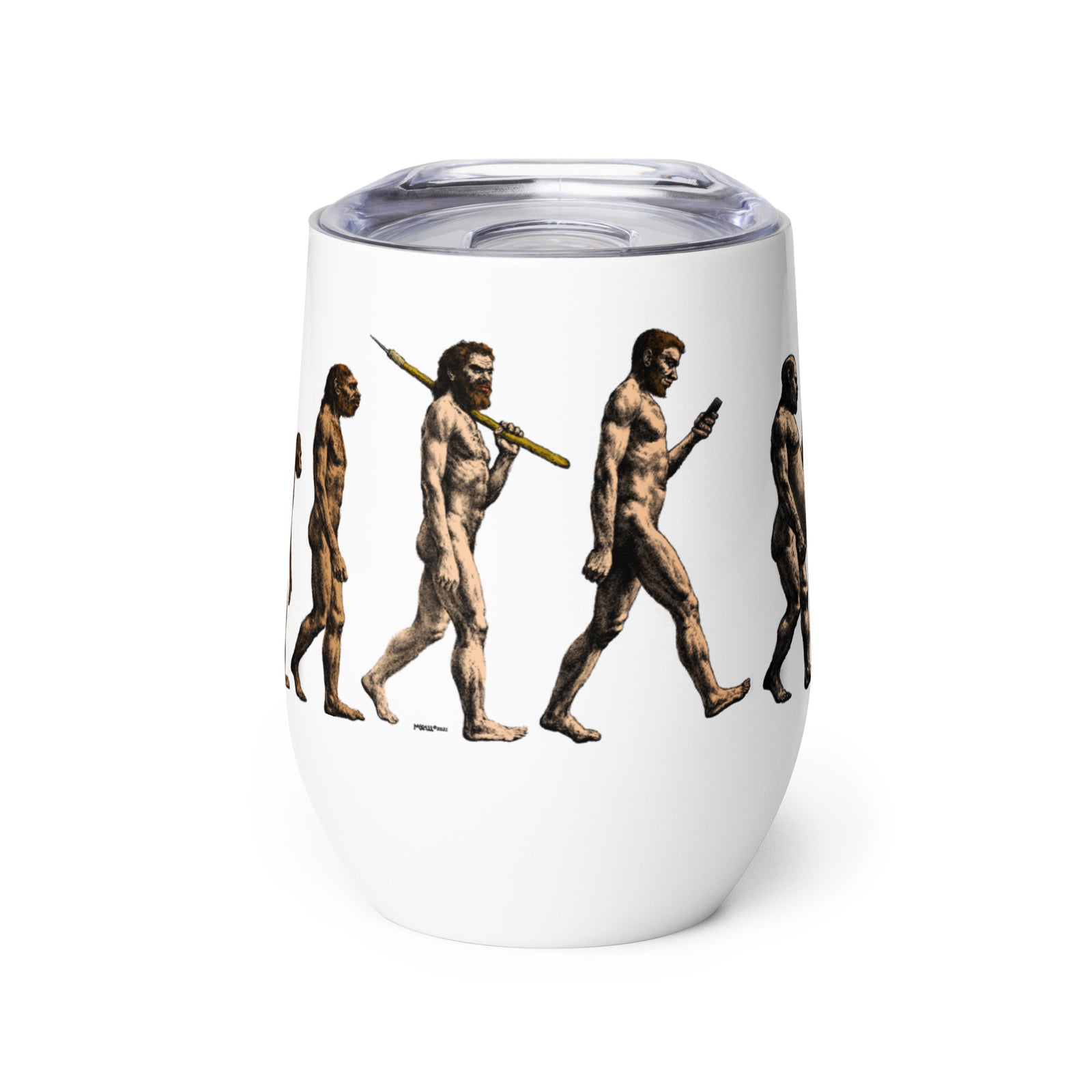 March of Devolution Sheeple Wine Tumbler