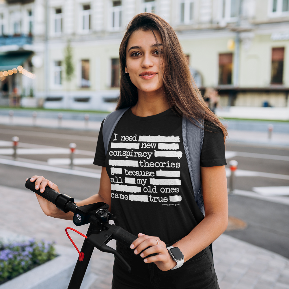 I Need New Conspiracy Theories Redacted Short-Sleeve Unisex T-Shirt