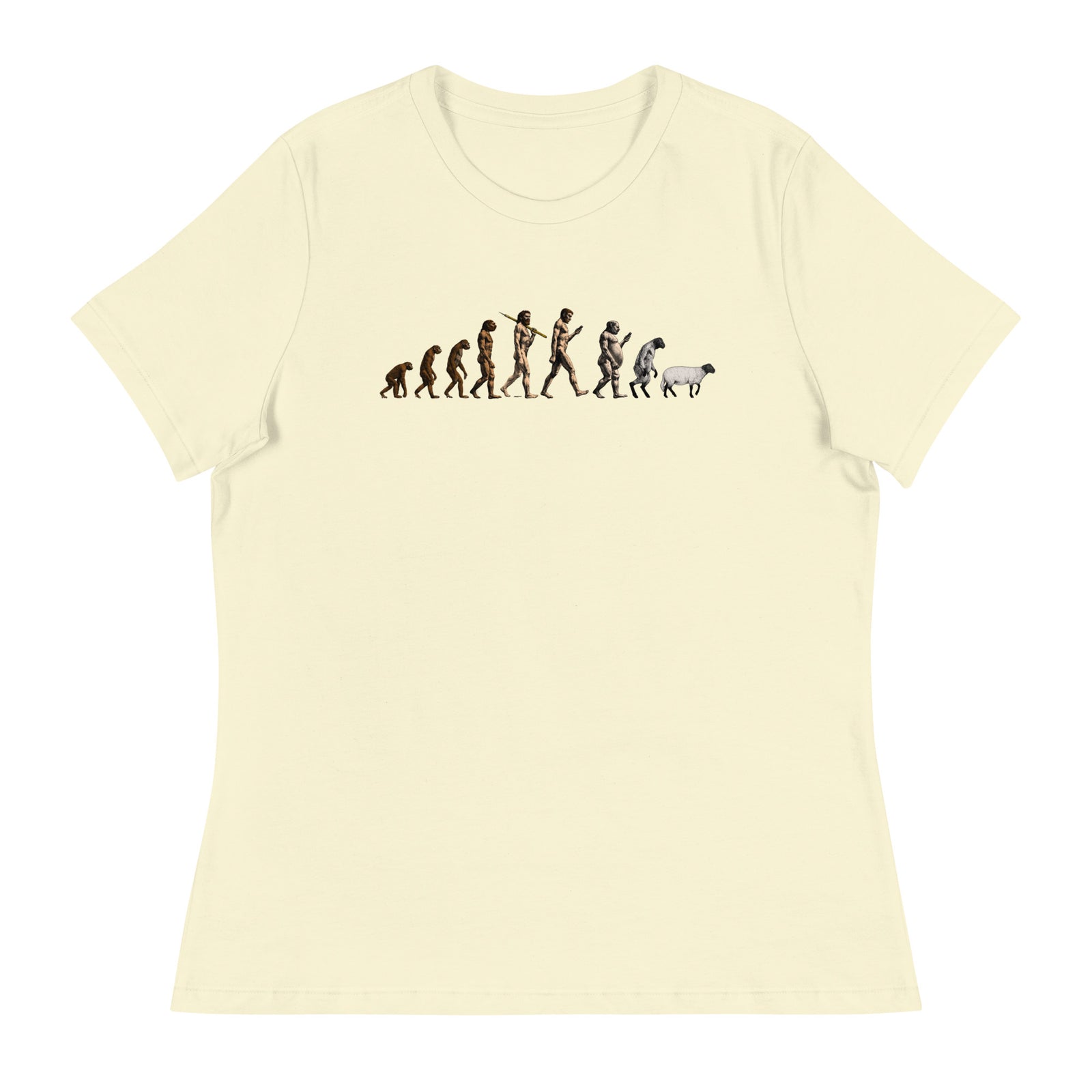March of Devolution Sheeple Women's Relaxed T-Shirt