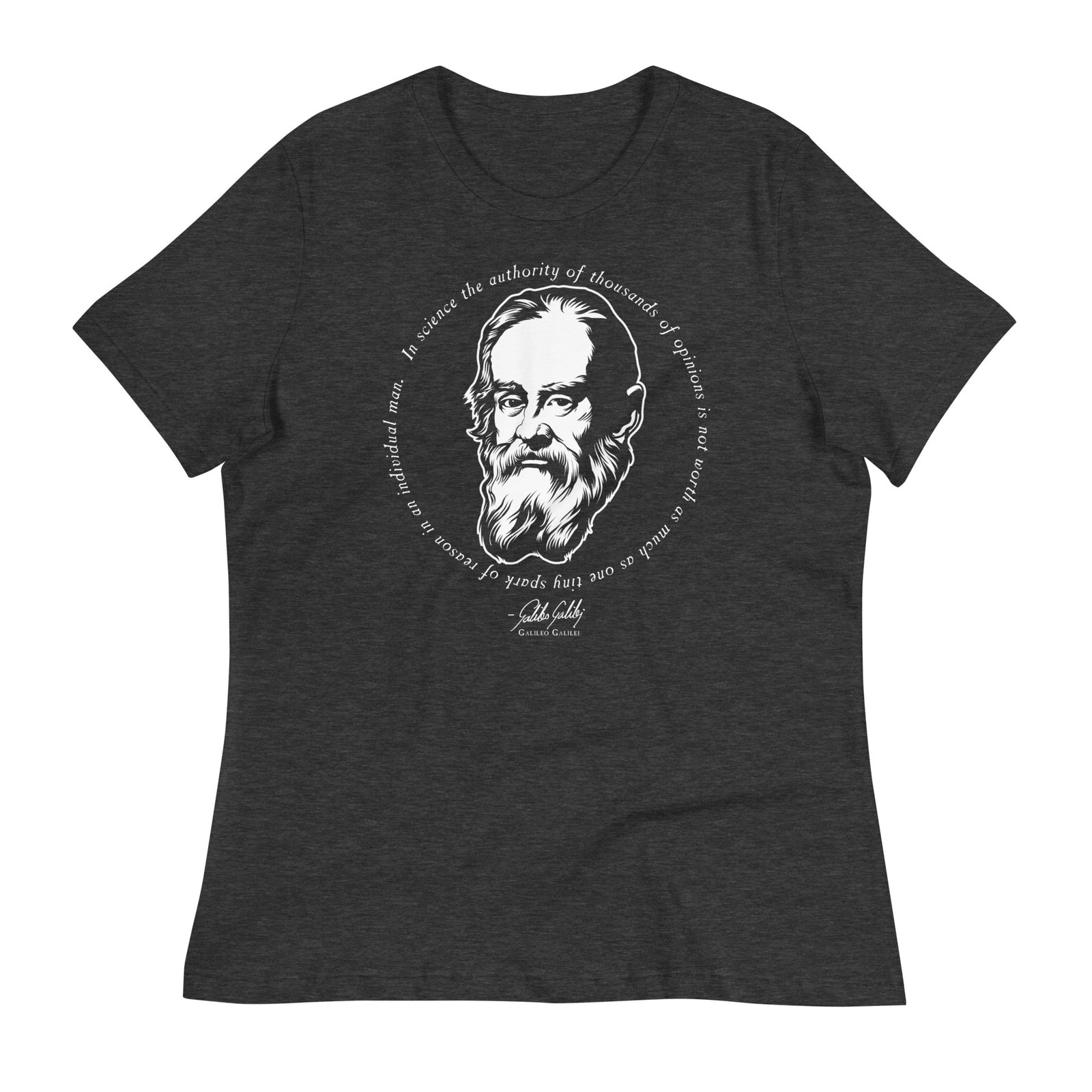 Galileo Galilei Science Quote Ladies T-Shirt