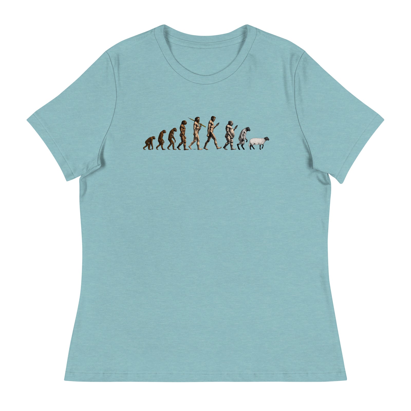 March of Devolution Sheeple Women's Relaxed T-Shirt