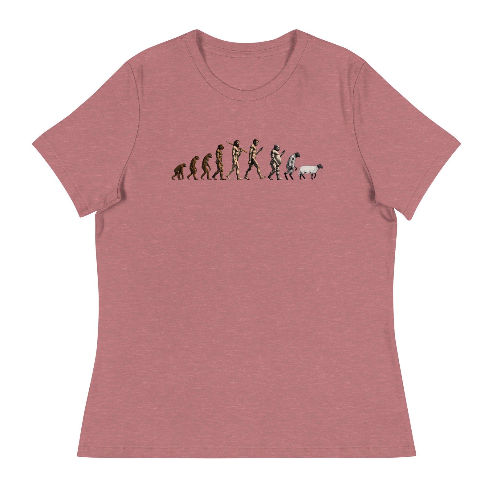 March of Devolution Sheeple Women's Relaxed T-Shirt