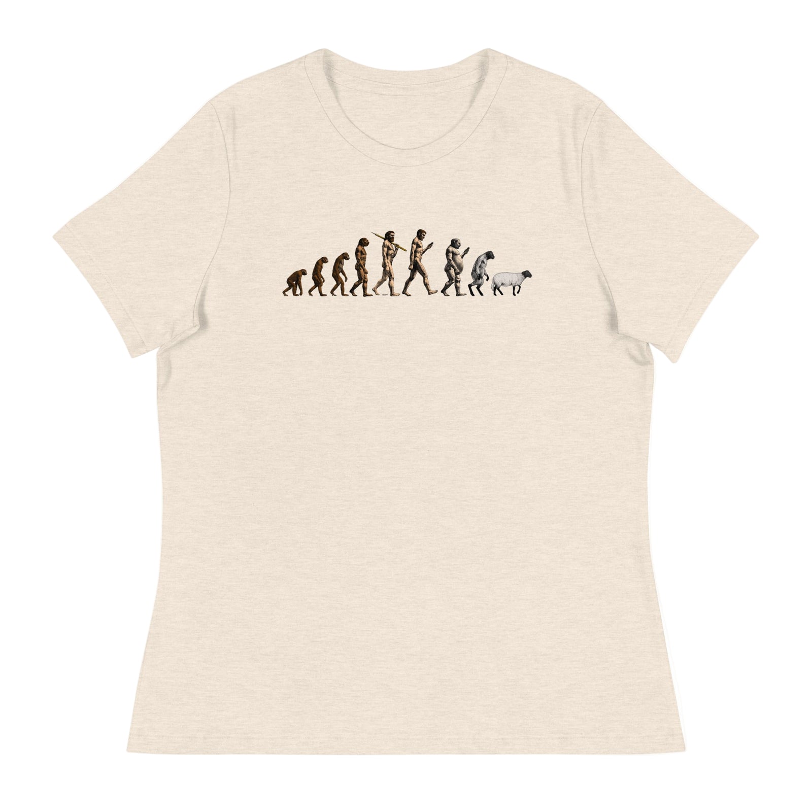 March of Devolution Sheeple Women's Relaxed T-Shirt