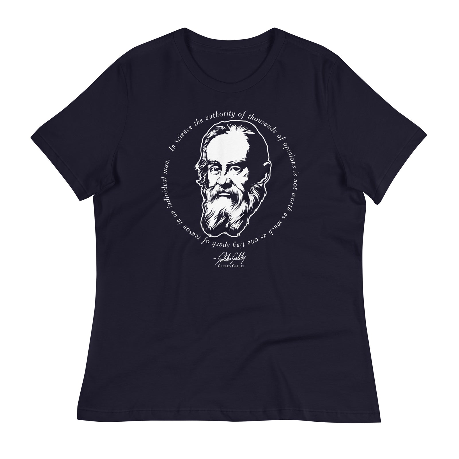 Galileo Galilei Science Quote Ladies T-Shirt
