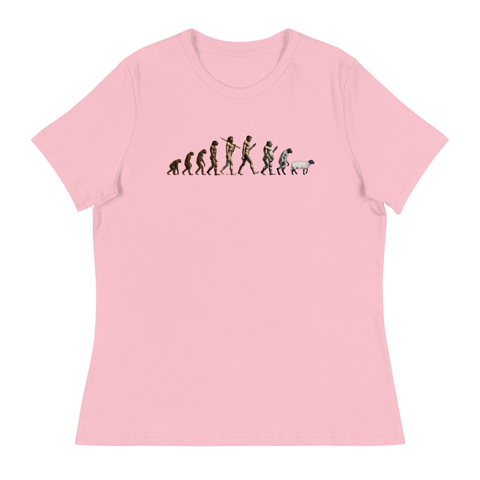 March of Devolution Sheeple Women's Relaxed T-Shirt