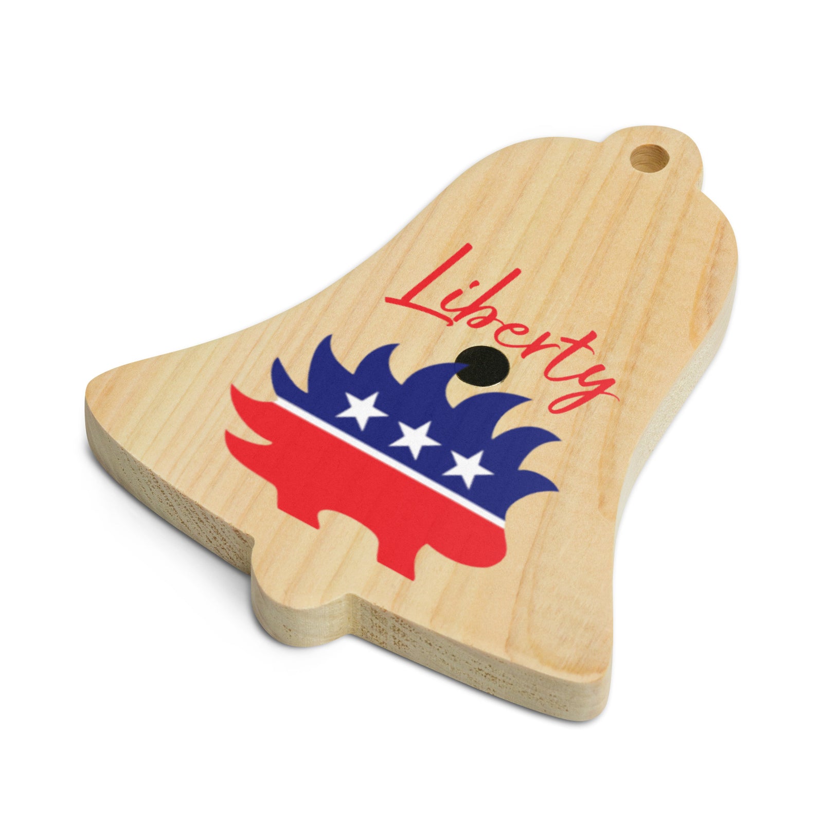 Liberty Bell Porcupine Wooden Ornaments