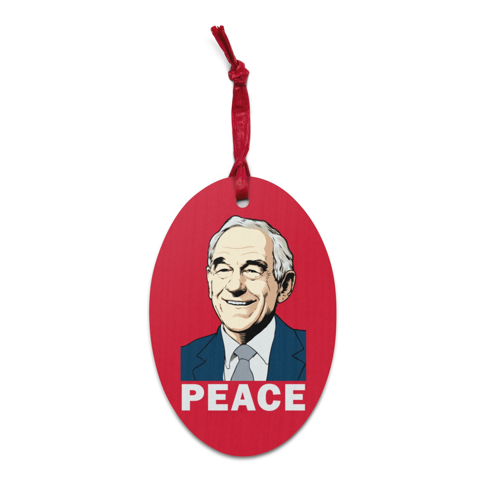 Ron Paul Peace Wooden ornaments