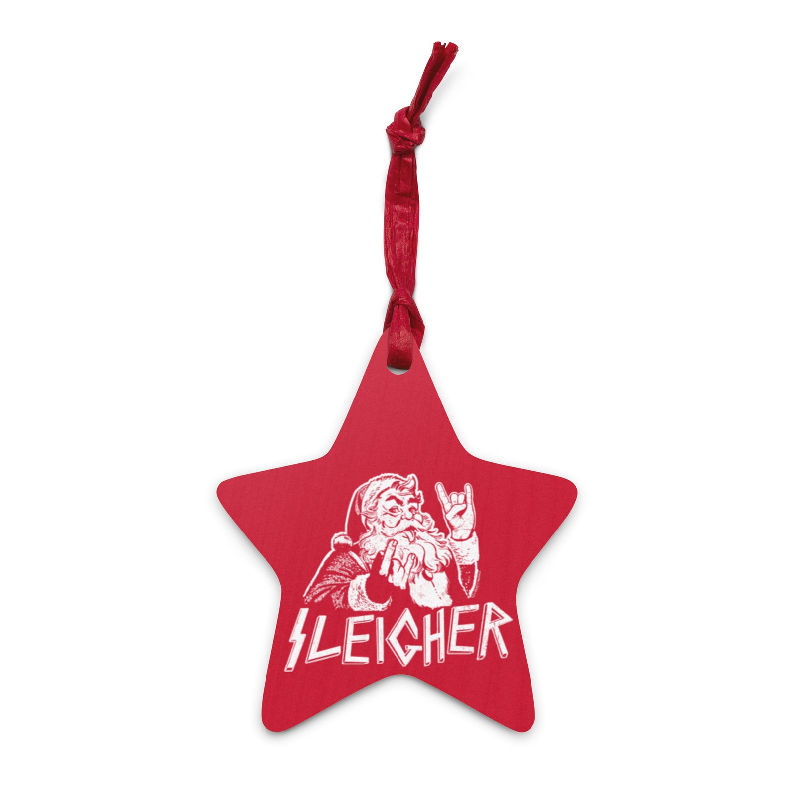 Sleigher Santa Claus Christmas Wooden Ornaments