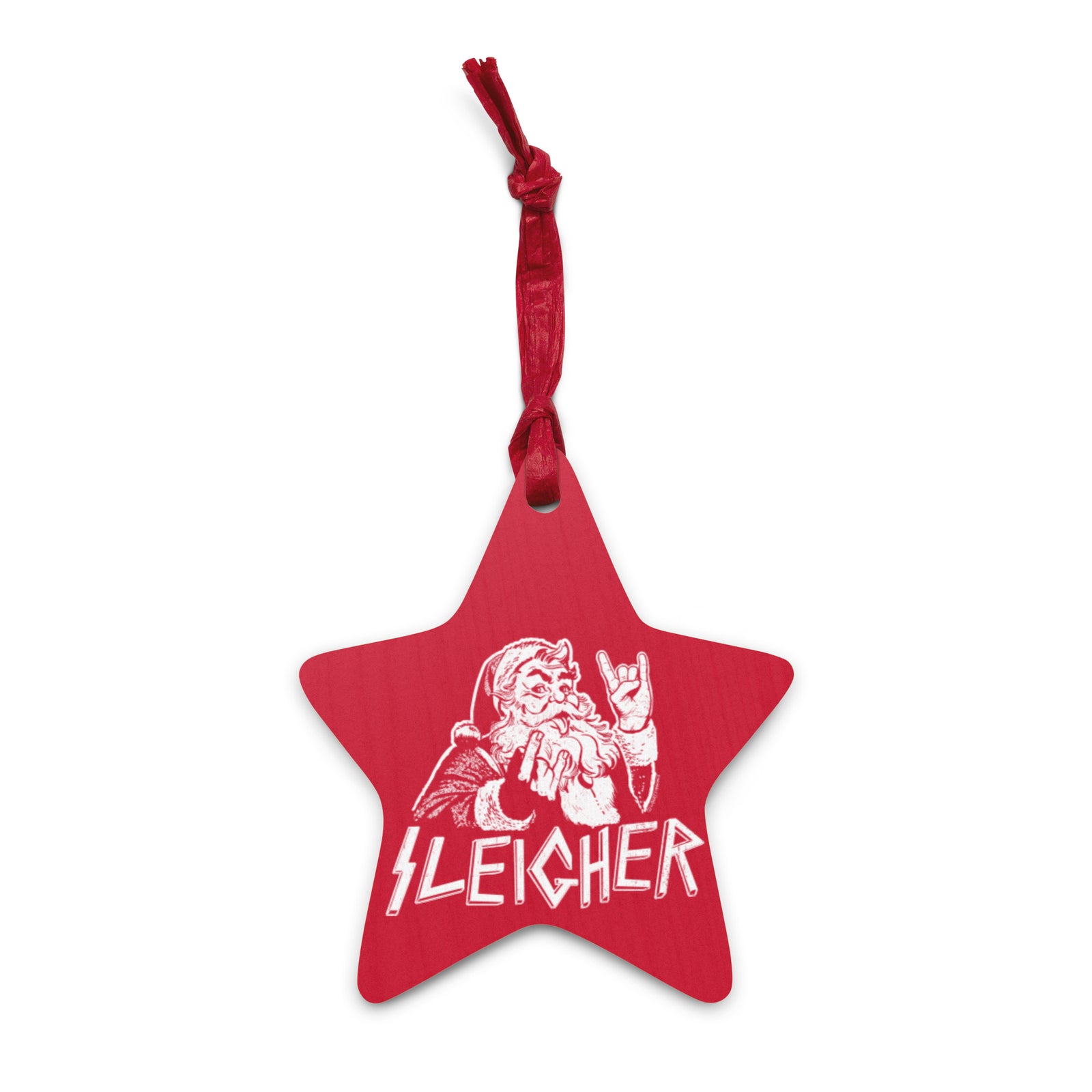 Sleigher Santa Claus Christmas Wooden Ornaments