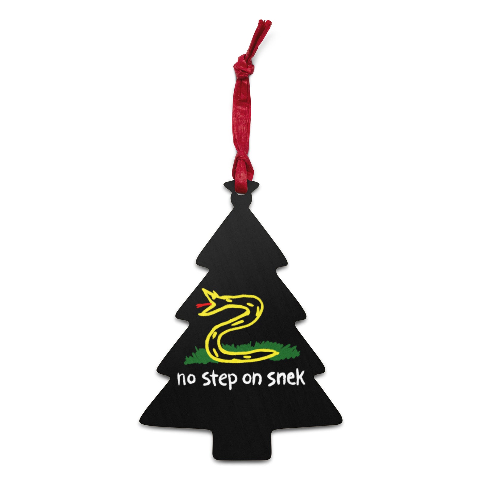 No Step On Sneck Wooden Ornaments