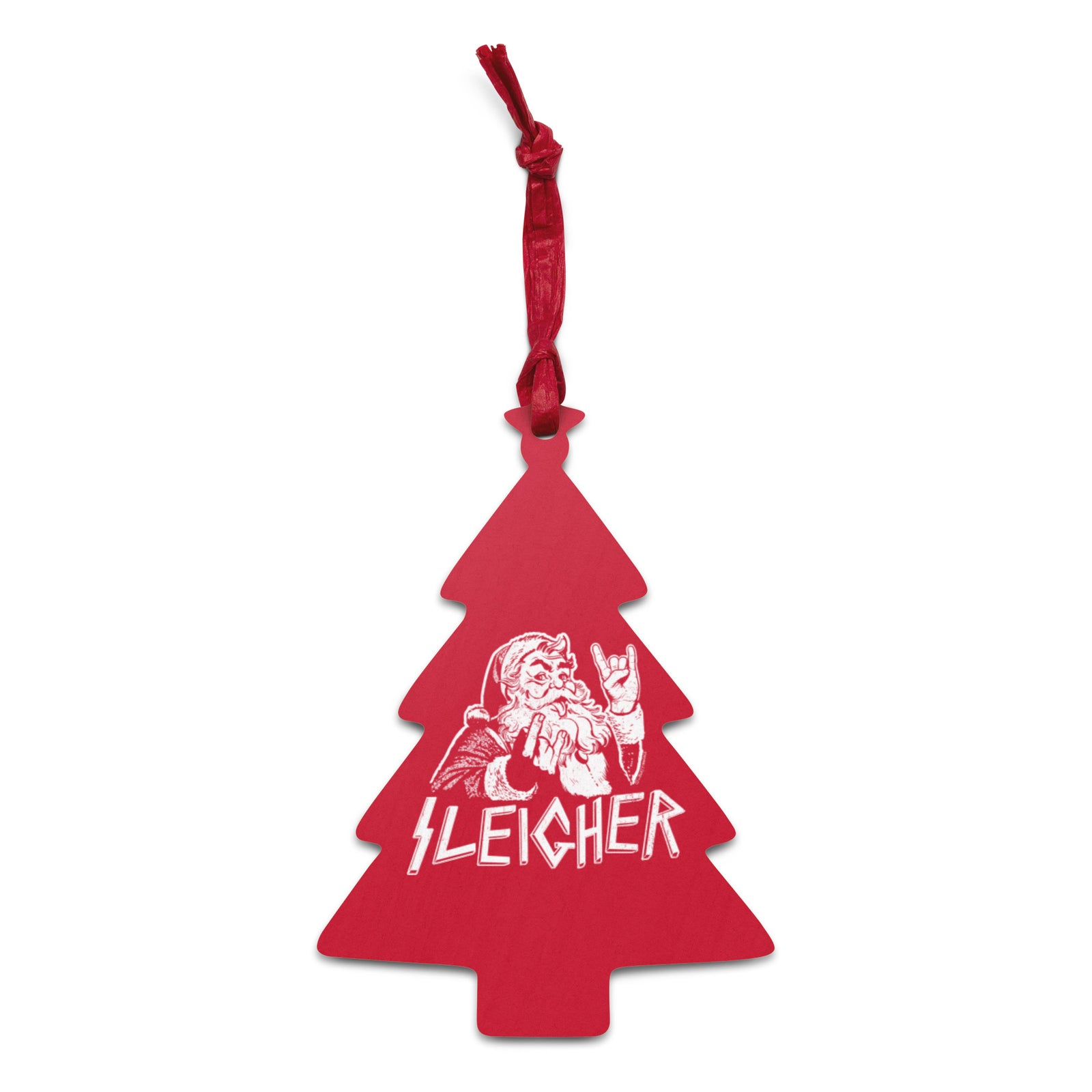 Sleigher Santa Claus Christmas Wooden Ornaments