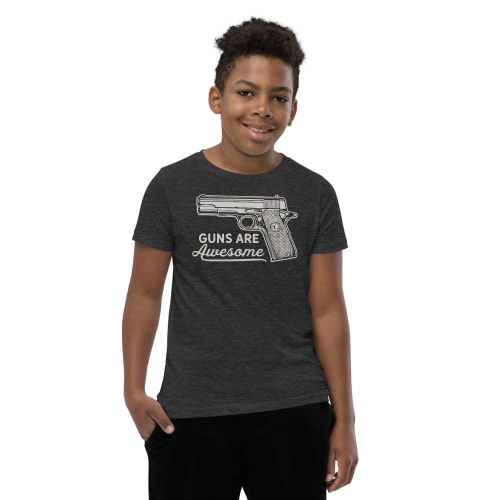 Guns Are Awesome Youth Short Sleeve T-Shirt