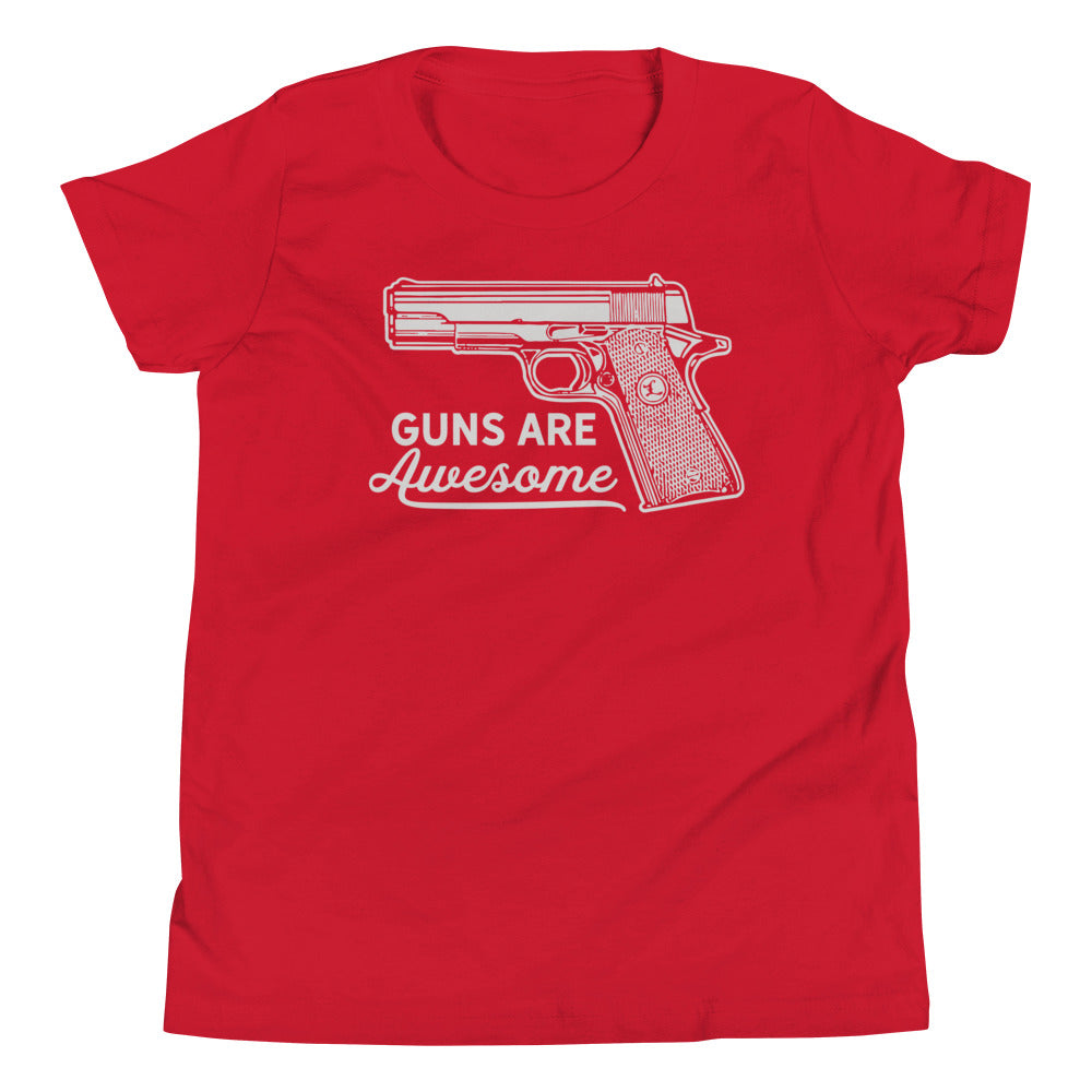 Guns Are Awesome Youth Short Sleeve T-Shirt