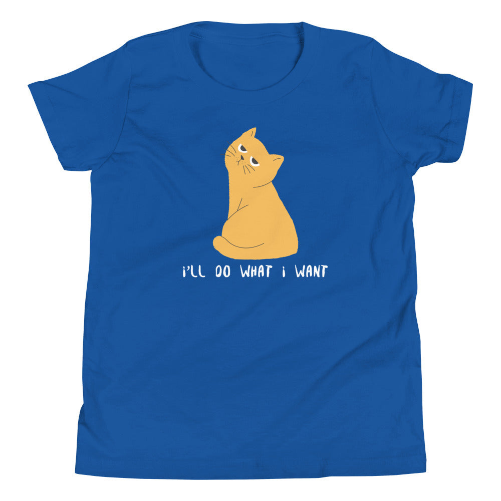 I'll Do What I Want Kitty Youth Short Sleeve T-Shirt