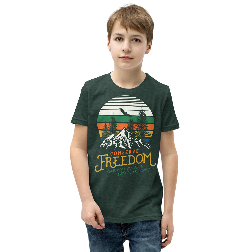 Conserve Freedom Graphic Youth Short Sleeve T-Shirt