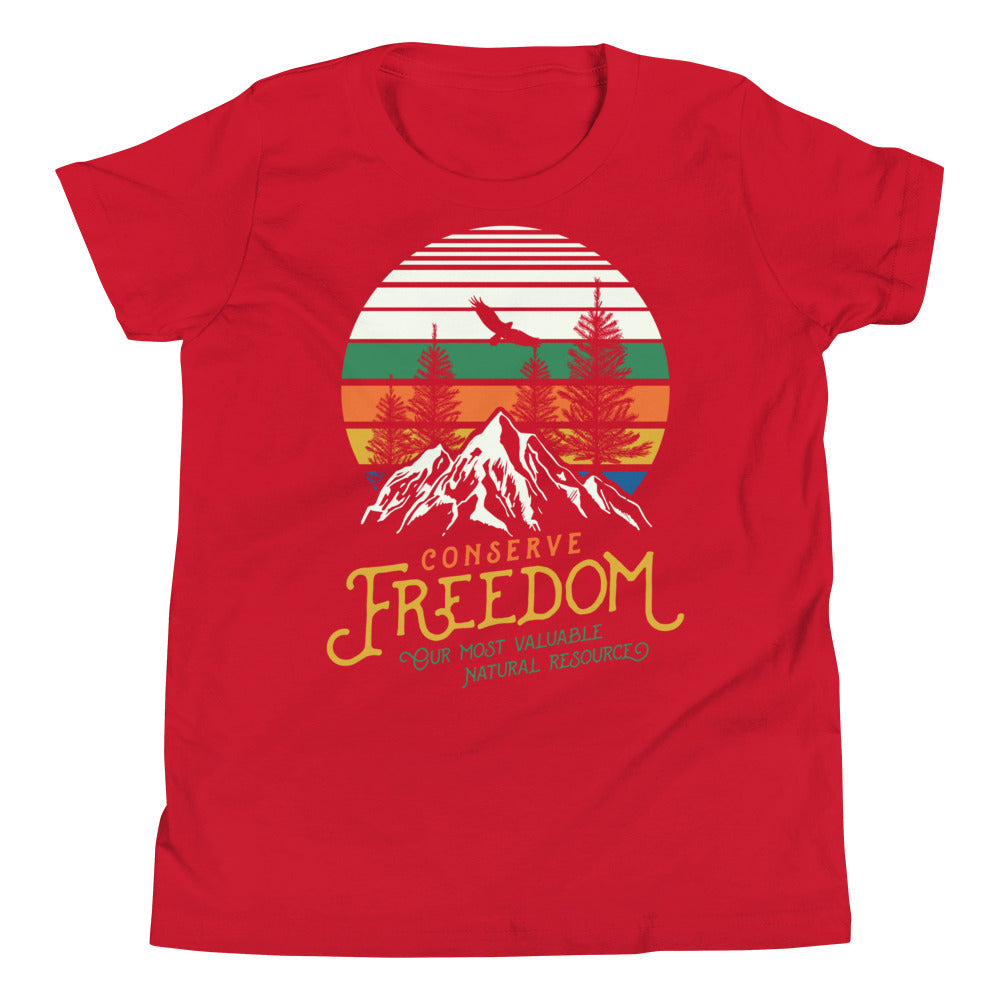 Conserve Freedom Graphic Youth Short Sleeve T-Shirt