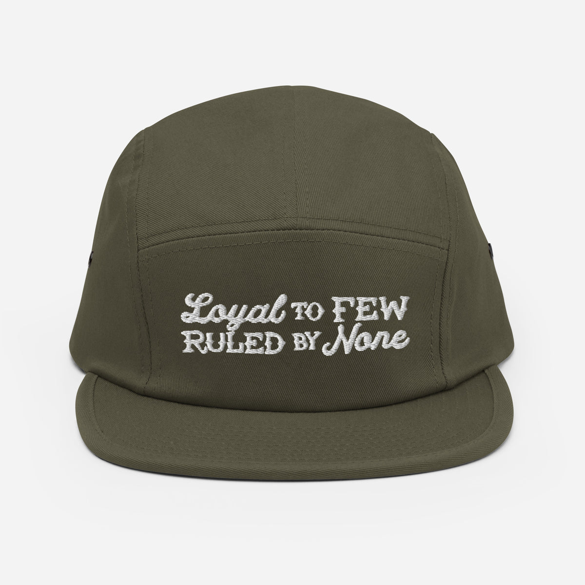 Loyal to Few Ruled By None Five Panel Camper Cap