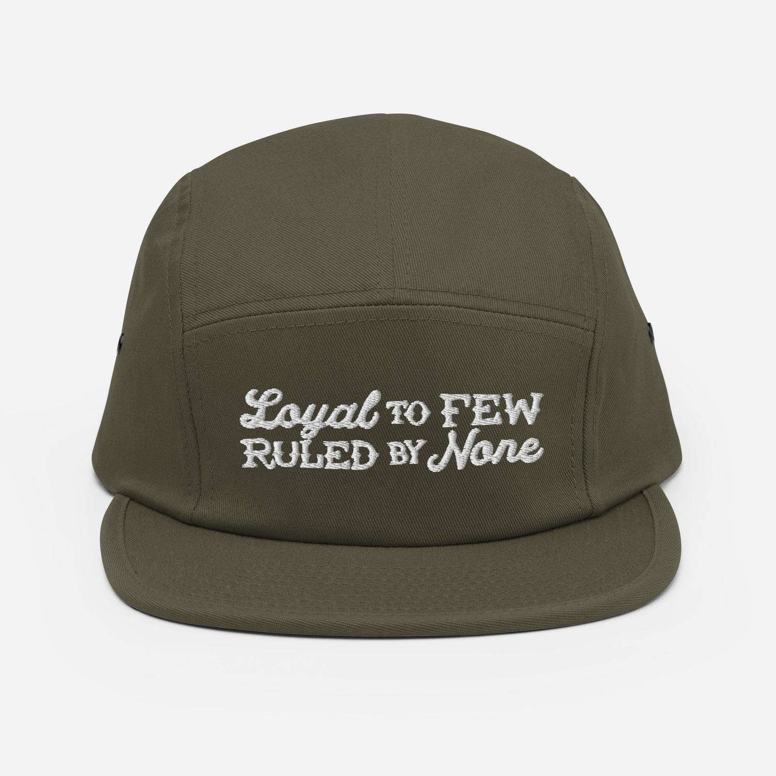 Loyal to Few Ruled By None Five Panel Camper Cap