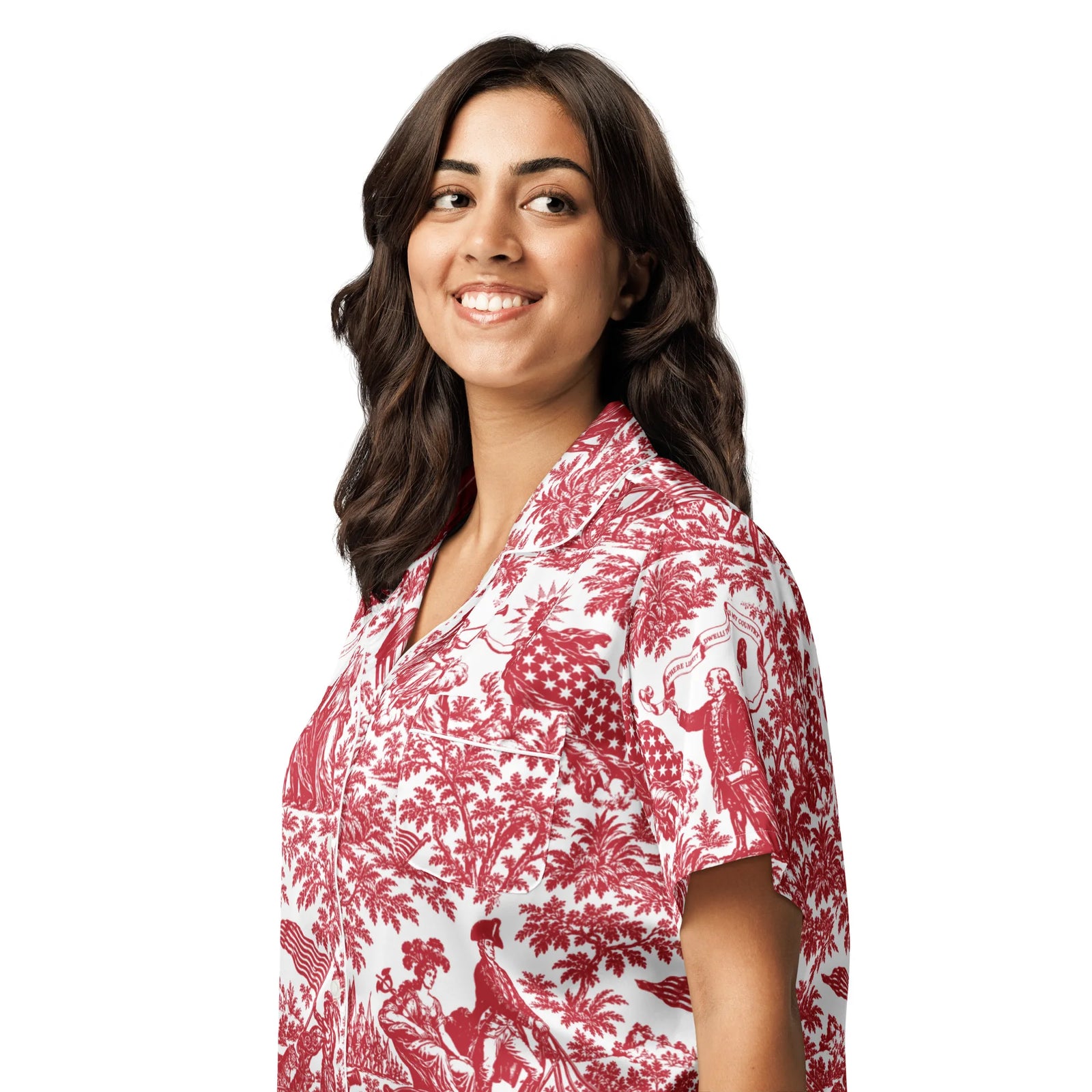 Apotheosis of Ben Franklin Toile Short Sleeve Pajama Top