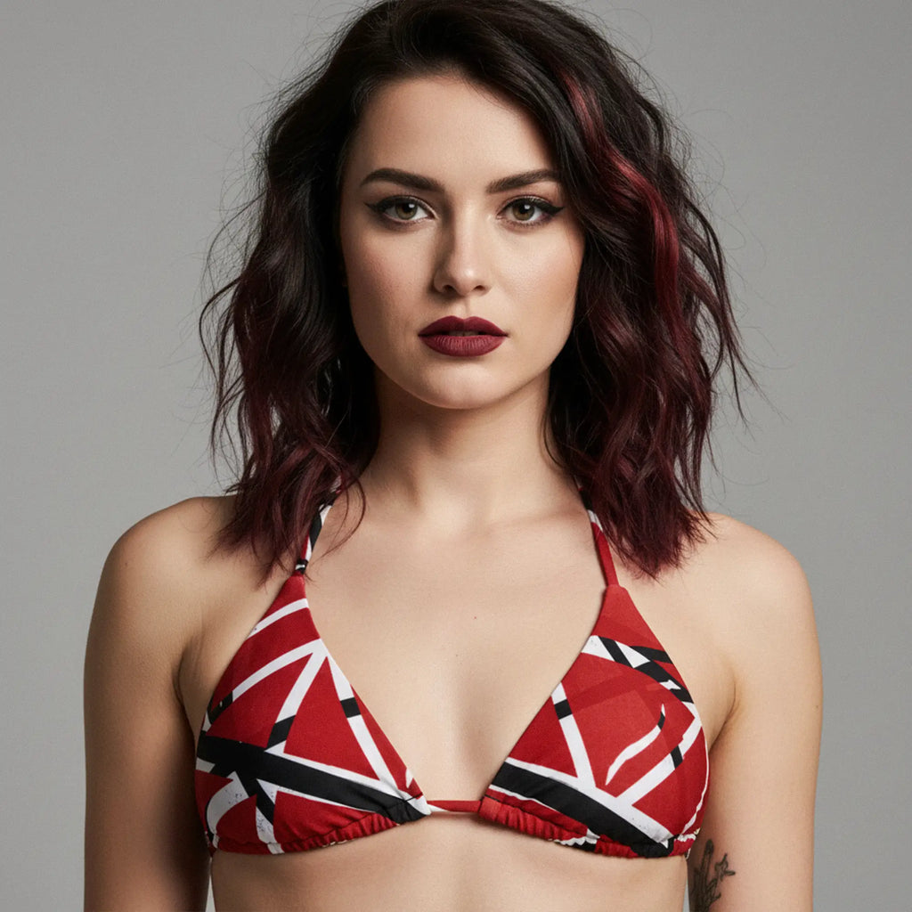 Frankenstripes String Bikini Top