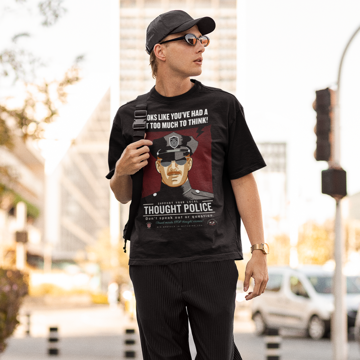 Looks Like You&#39;ve Had A Bit Too Much To Think Thought Police Garment-Dyed Heavyweight T-Shirt