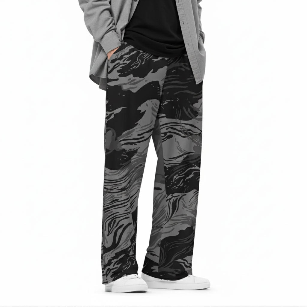 Rhodesian Brushstroke Night Ops Wide-leg Pants