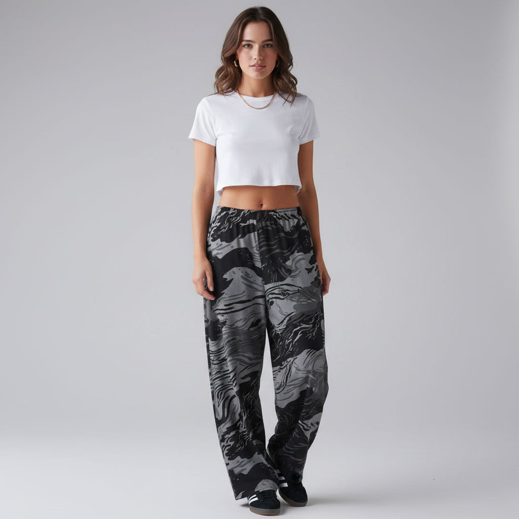 Rhodesian Brushstroke Night Ops Wide-leg Pants
