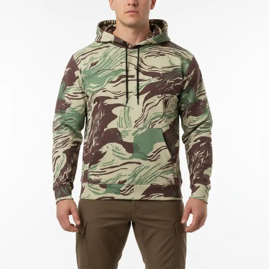 Rhodesian Brushstroke Camo Cotton Hoodie by Liberty Maniacs