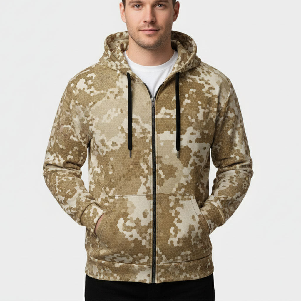 Sandstone Mosaic Desert Pattern (SMDP) Zip hoodie