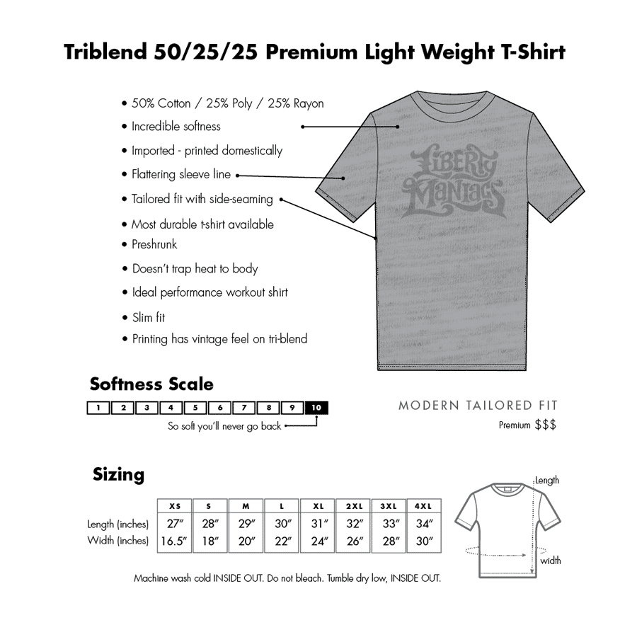 Independent Bison Distressed Tri-Blend Track Shirt