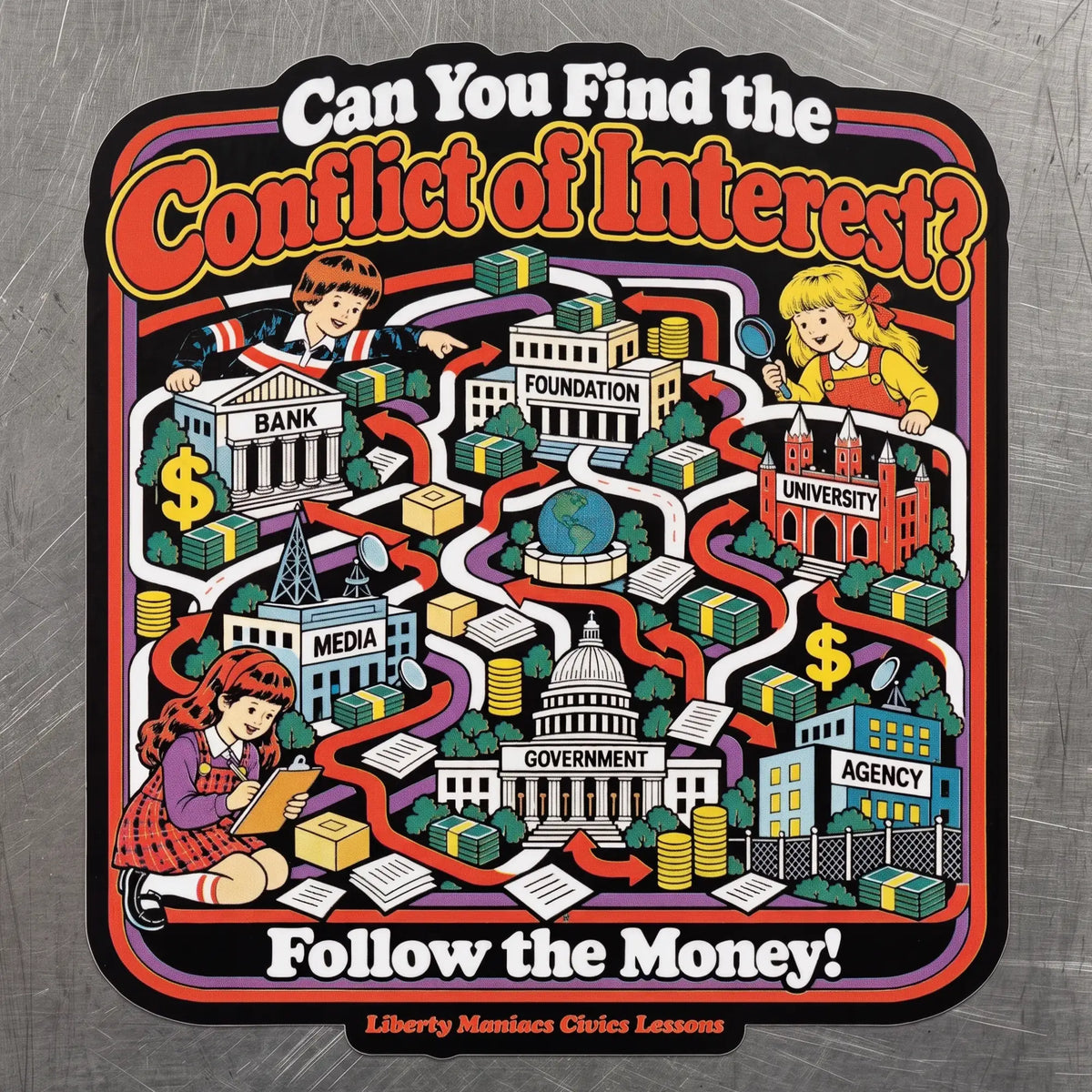 “Can You Find the Conflict of Interest?” Sticker