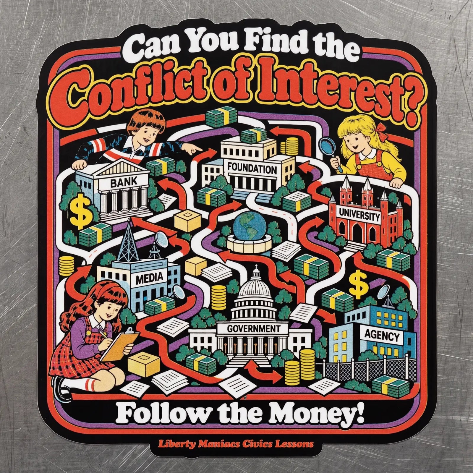 “Can You Find the Conflict of Interest?” Sticker