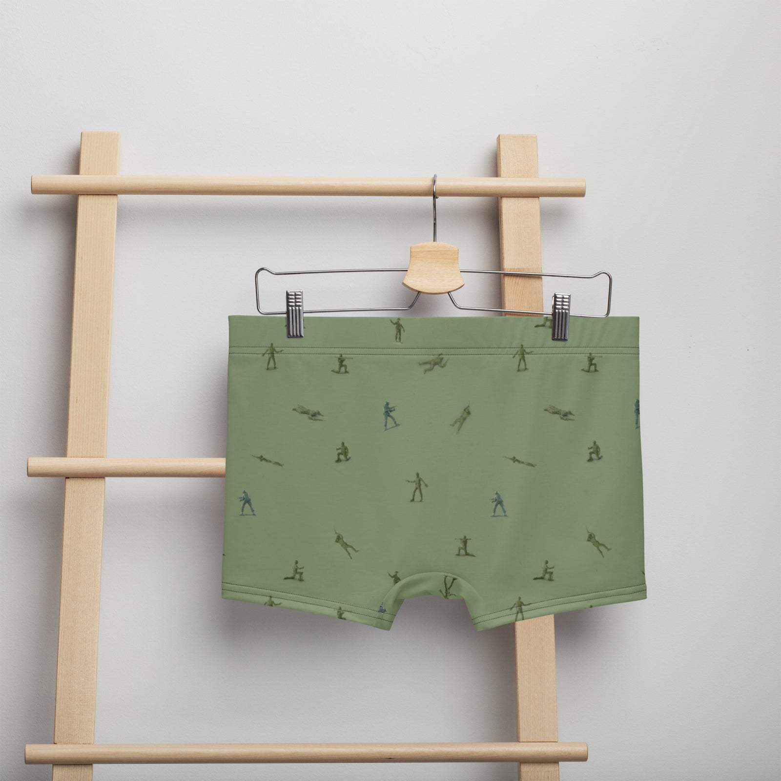 Little Green Army Men Pattern Boxer Briefs