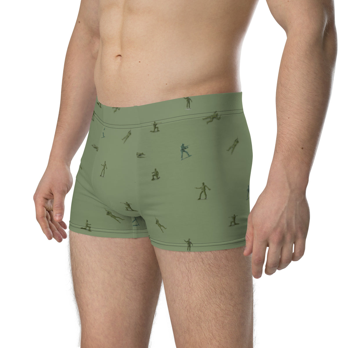 Little Green Army Men Pattern Boxer Briefs