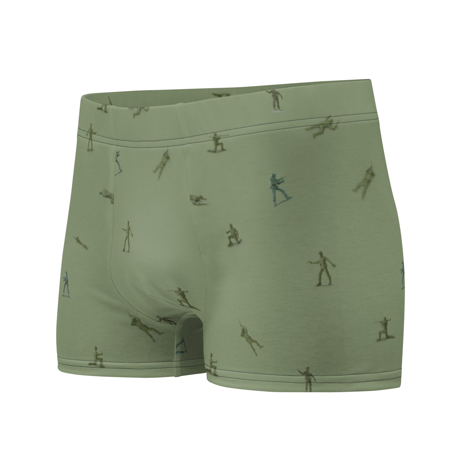 Little Green Army Men Pattern Boxer Briefs