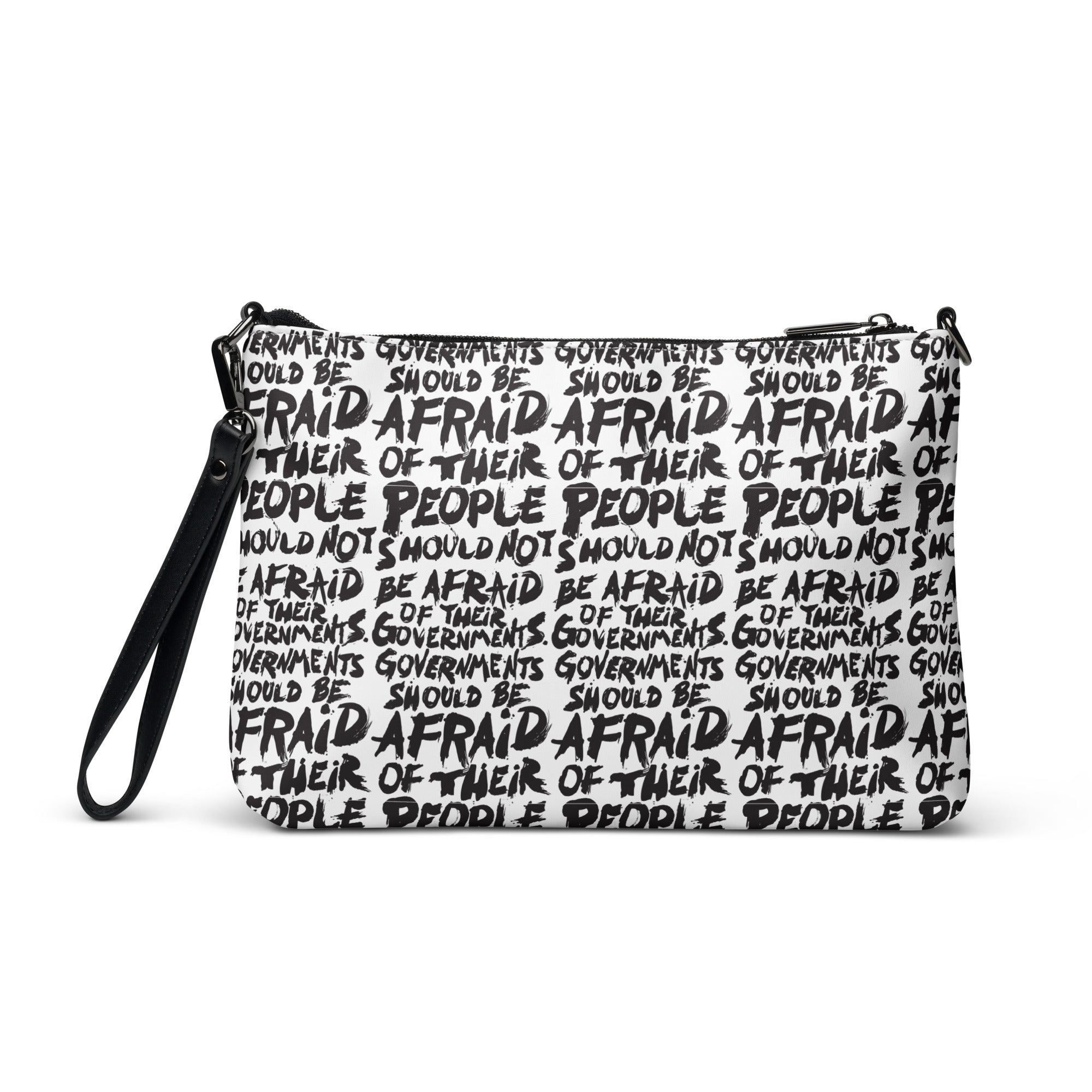 People Should Not Be Afraid of Their Governments Jefferson Quote Crossbody Bag