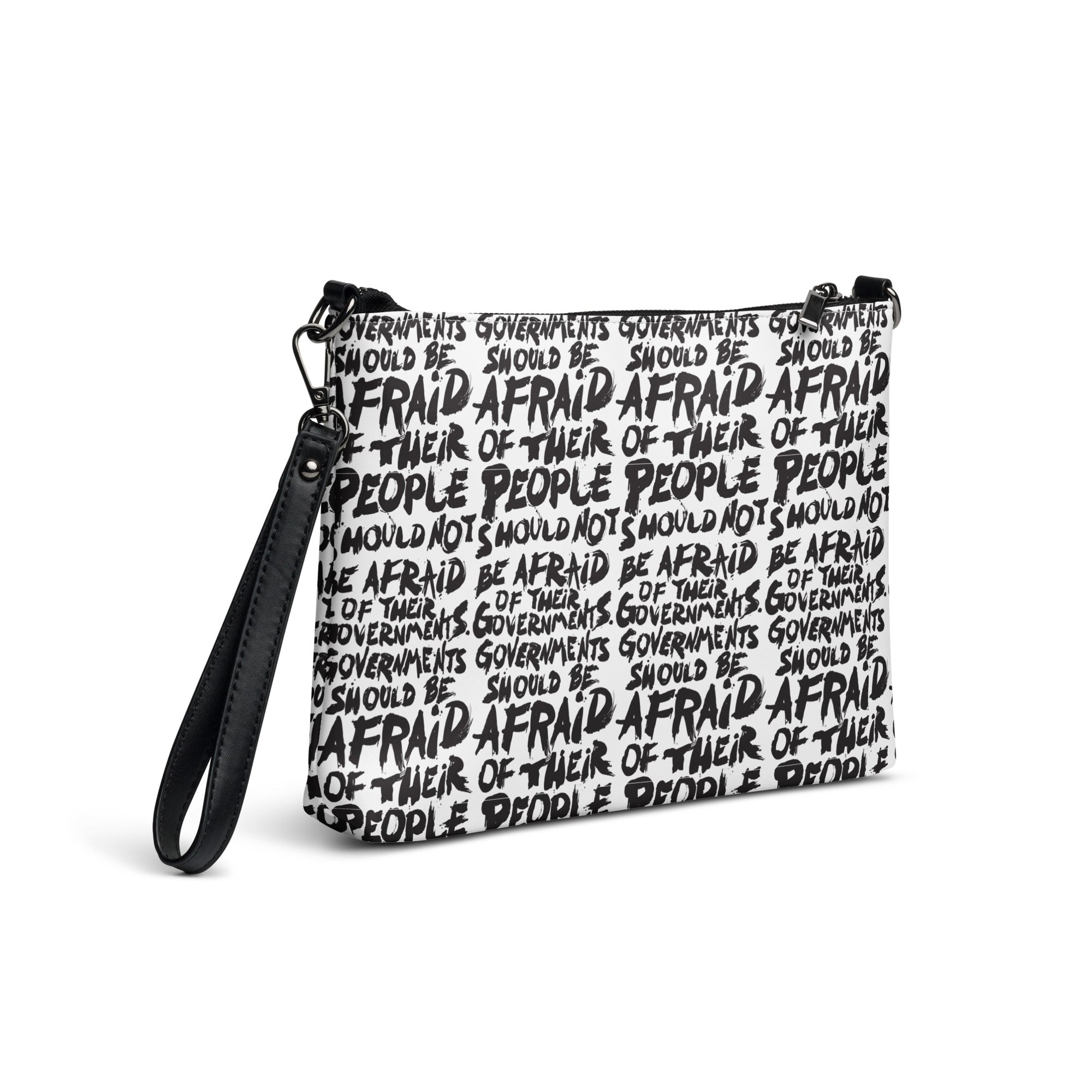 People Should Not Be Afraid of Their Governments Jefferson Quote Crossbody Bag