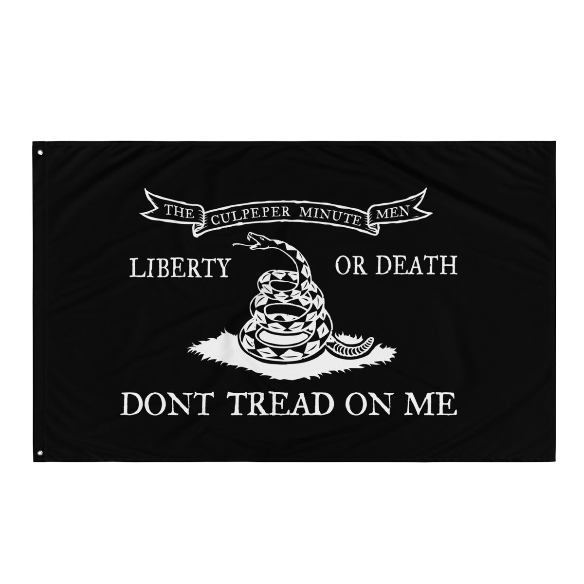 Culpeper Don't Tread on Me Black Wall Flag - Liberty Maniacs