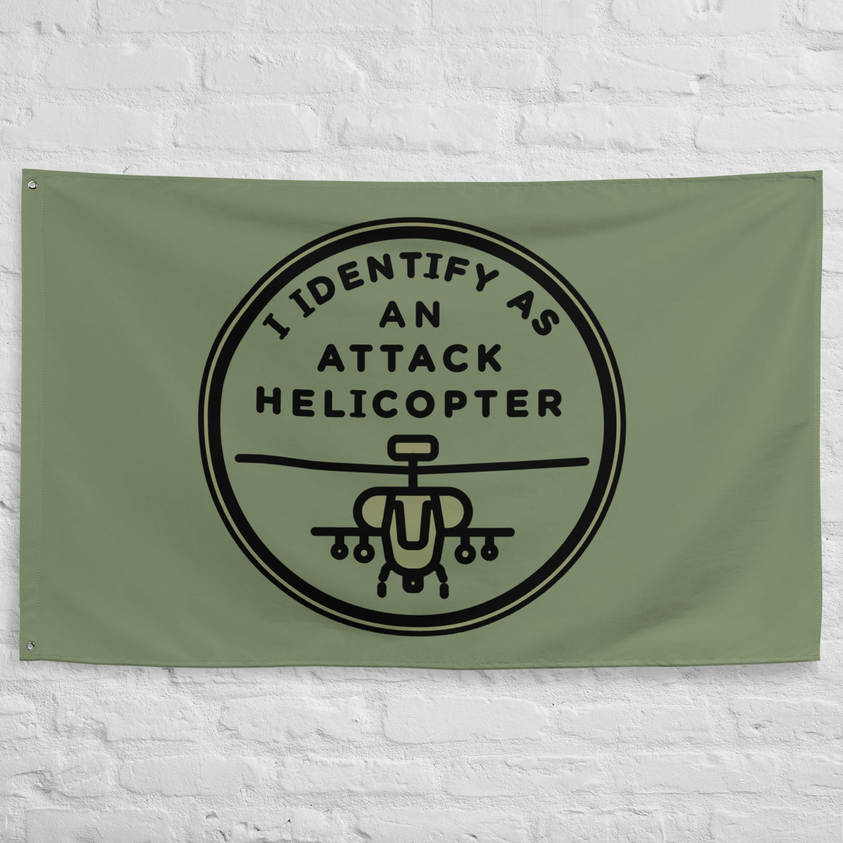 I Identify as an Attack Helicopter Flag