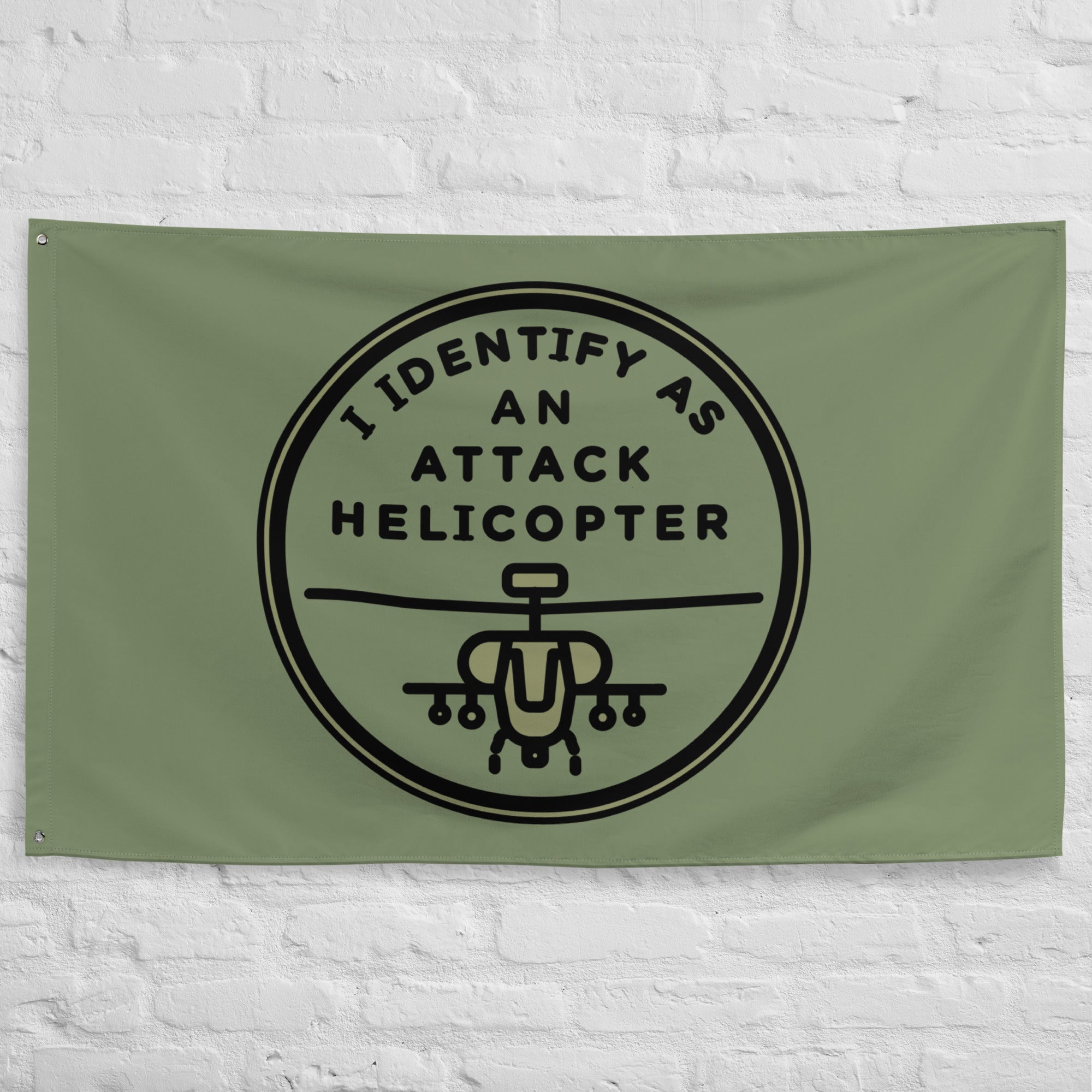 I Identify as an Attack Helicopter Flag